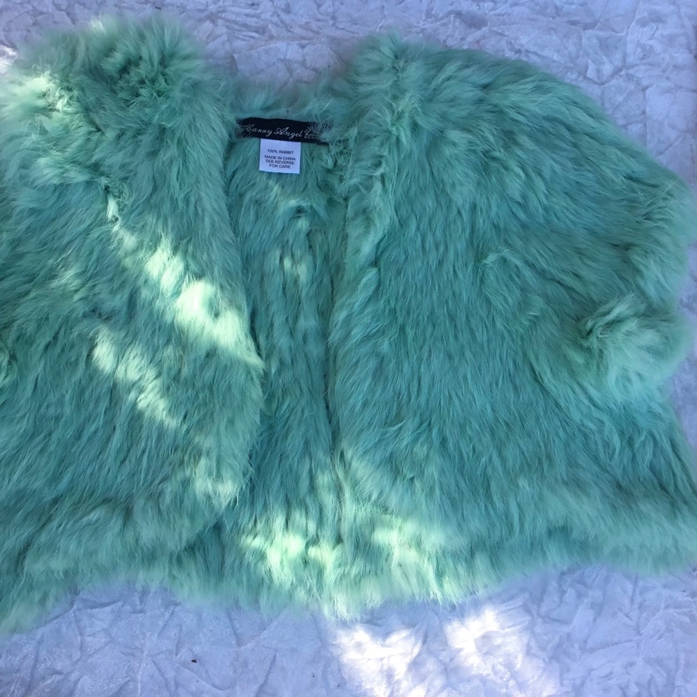 Mint Green Real Fur Jacket